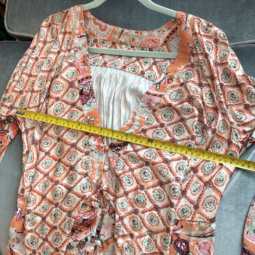 Free People Floral Patterned Women's Top - Picture 11 of 11